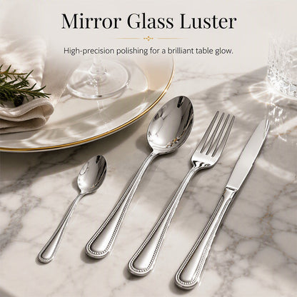 📢📢49% OFF !! ⏰4-Piece Stainless Steel Flatware Set