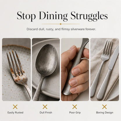 📢📢49% OFF !! ⏰4-Piece Stainless Steel Flatware Set