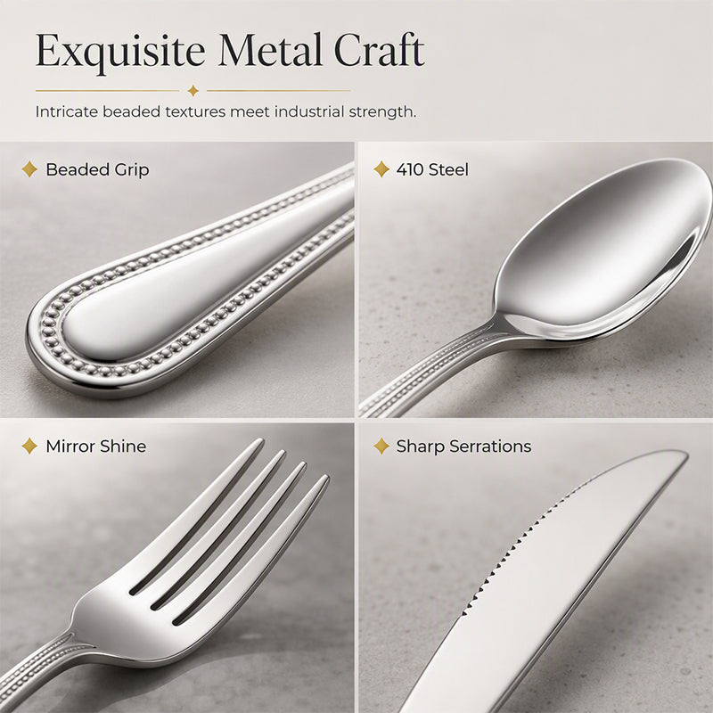 📢📢49% OFF !! ⏰4-Piece Stainless Steel Flatware Set