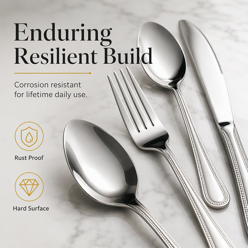 📢📢49% OFF !! ⏰4-Piece Stainless Steel Flatware Set