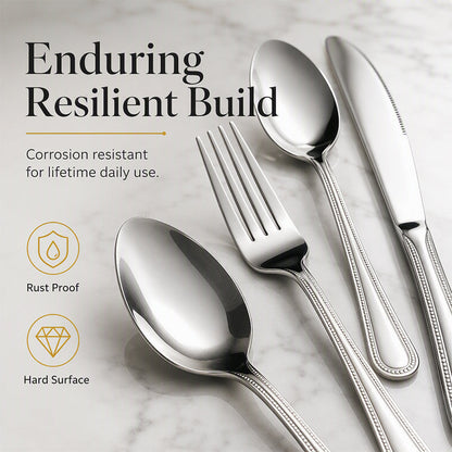 📢📢49% OFF !! ⏰4-Piece Stainless Steel Flatware Set