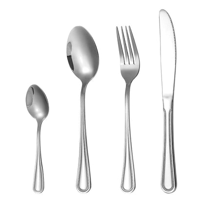 📢📢49% OFF !! ⏰4-Piece Stainless Steel Flatware Set