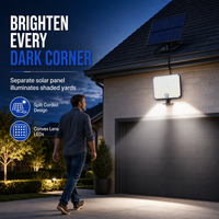☀️🎛️Split-Panel Solar Wall Light |Motion-Activated Lighting for Garages and Driveways