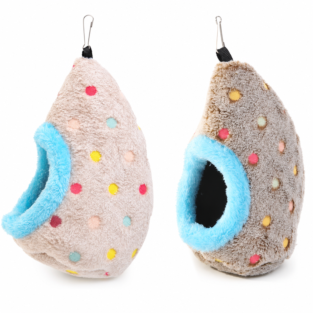 🥚 LIMITED-TIME 49% OFF! ⚡ Hanging Cotton Bird Nest Hammock – Double-Layer Fleece Warm Cave For Small Birds ✨