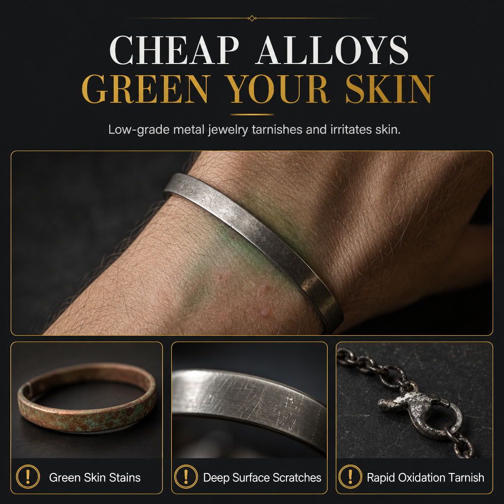 🌸 49% OFF NOW! 🌸18K Vacuum Plated Titanium Stainless Steel Bangle Bracelet with Engraved Text