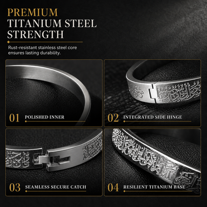🌸 49% OFF NOW! 🌸18K Vacuum Plated Titanium Stainless Steel Bangle Bracelet with Engraved Text