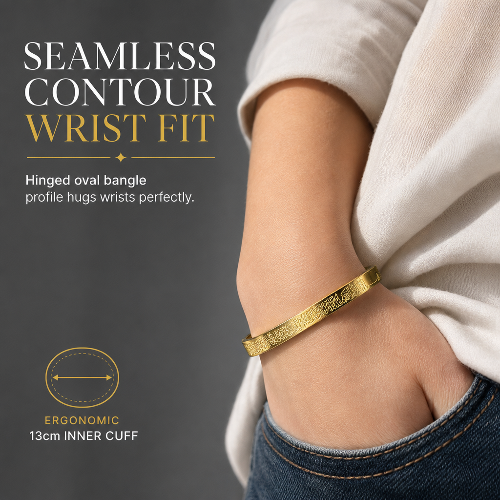 🌸 49% OFF NOW! 🌸18K Vacuum Plated Titanium Stainless Steel Bangle Bracelet with Engraved Text