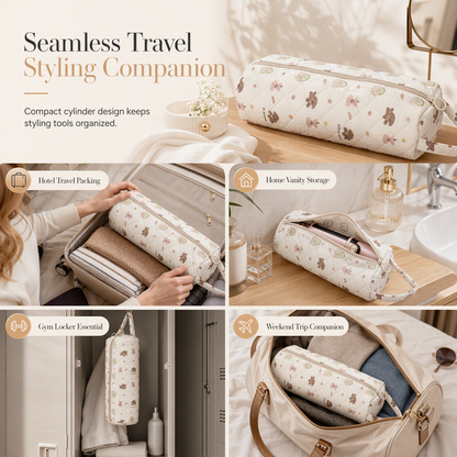 ✨Limited-Time Sales💖Portable Hair Tool Organizer Bag – Quilted Travel Case with Handle