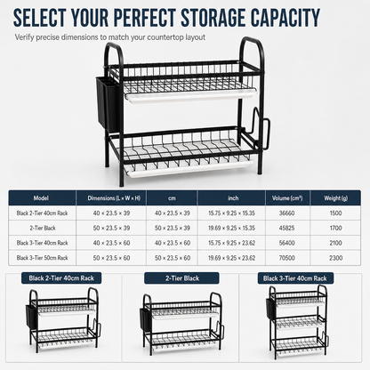 🏆LAST DAY 49% OFF🧑‍🍳Kitchen Countertop Dish Drying Rack and Bowl Plate Storage Organizer Shelf for Small Spaces