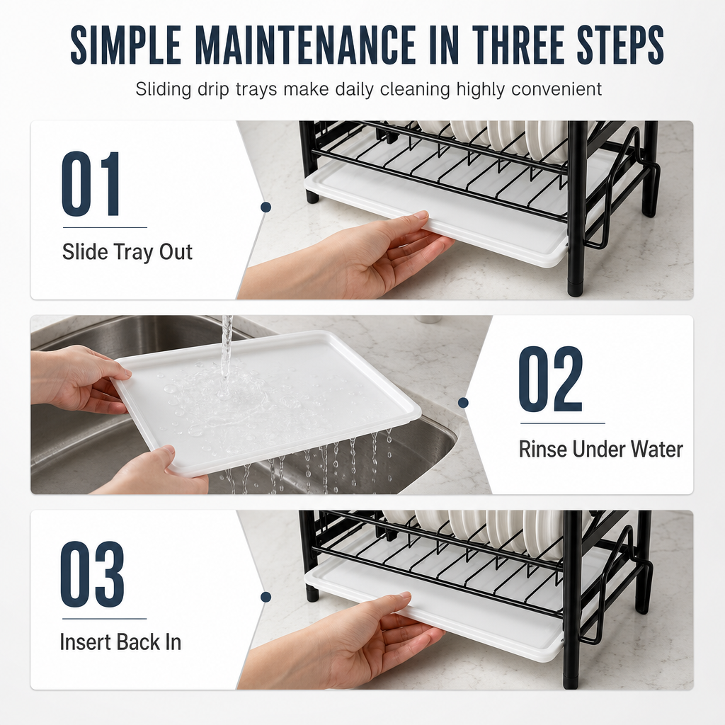🏆LAST DAY 49% OFF🧑‍🍳Kitchen Countertop Dish Drying Rack and Bowl Plate Storage Organizer Shelf for Small Spaces