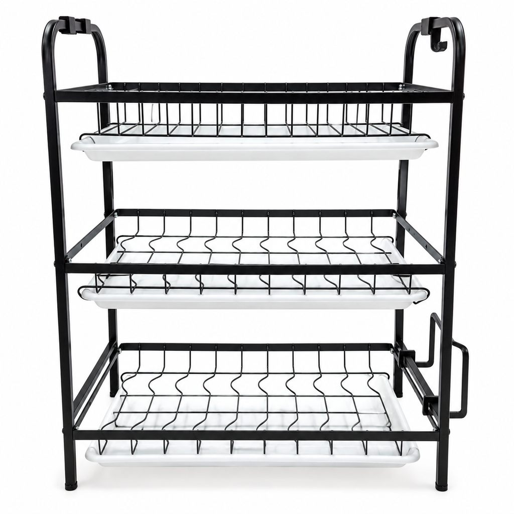 🏆LAST DAY 49% OFF🧑‍🍳Kitchen Countertop Dish Drying Rack and Bowl Plate Storage Organizer Shelf for Small Spaces