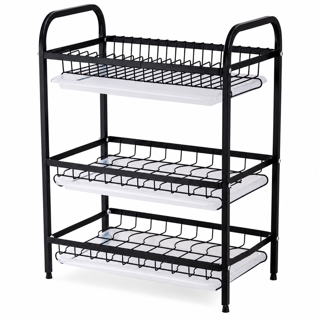 🏆LAST DAY 49% OFF🧑‍🍳Kitchen Countertop Dish Drying Rack and Bowl Plate Storage Organizer Shelf for Small Spaces