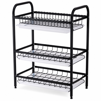 🏆LAST DAY 49% OFF🧑‍🍳Kitchen Countertop Dish Drying Rack and Bowl Plate Storage Organizer Shelf for Small Spaces