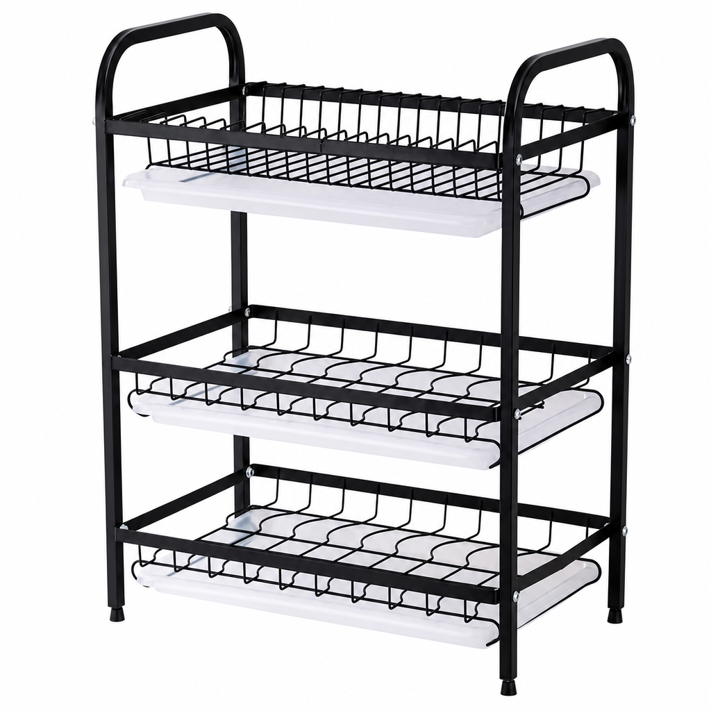 🏆LAST DAY 49% OFF🧑‍🍳Kitchen Countertop Dish Drying Rack and Bowl Plate Storage Organizer Shelf for Small Spaces