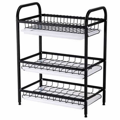 🏆LAST DAY 49% OFF🧑‍🍳Kitchen Countertop Dish Drying Rack and Bowl Plate Storage Organizer Shelf for Small Spaces