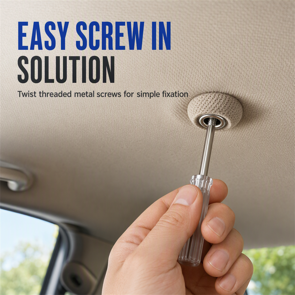 🚗 LIMITED-TIME 49% OFF 🔧 Car Headliner Repair Kit — Fix Sagging Roof Fabric, Snap Buttons & Rivets