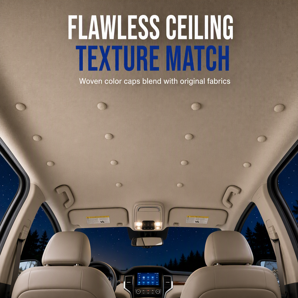 🚗 LIMITED-TIME 49% OFF 🔧 Car Headliner Repair Kit — Fix Sagging Roof Fabric, Snap Buttons & Rivets