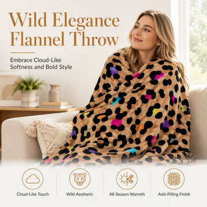🏆LAST DAY 49% OFF🛋️Ultra-Soft Leopard Print Throw Blanket