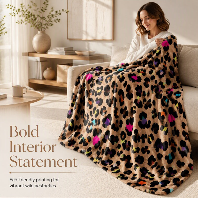 🏆LAST DAY 49% OFF🛋️Ultra-Soft Leopard Print Throw Blanket