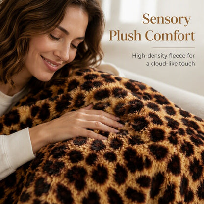 🏆LAST DAY 49% OFF🛋️Ultra-Soft Leopard Print Throw Blanket