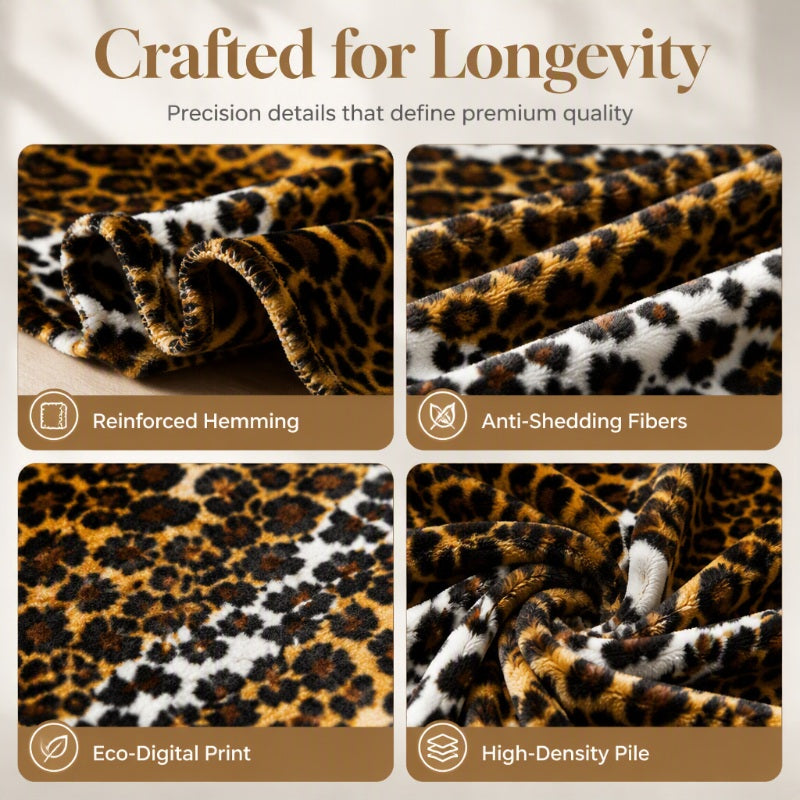 🏆LAST DAY 49% OFF🛋️Ultra-Soft Leopard Print Throw Blanket