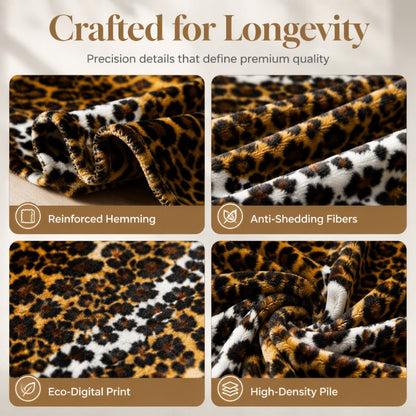 🏆LAST DAY 49% OFF🛋️Ultra-Soft Leopard Print Throw Blanket