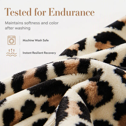 🏆LAST DAY 49% OFF🛋️Ultra-Soft Leopard Print Throw Blanket