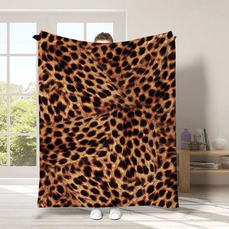 🏆LAST DAY 49% OFF🛋️Ultra-Soft Leopard Print Throw Blanket