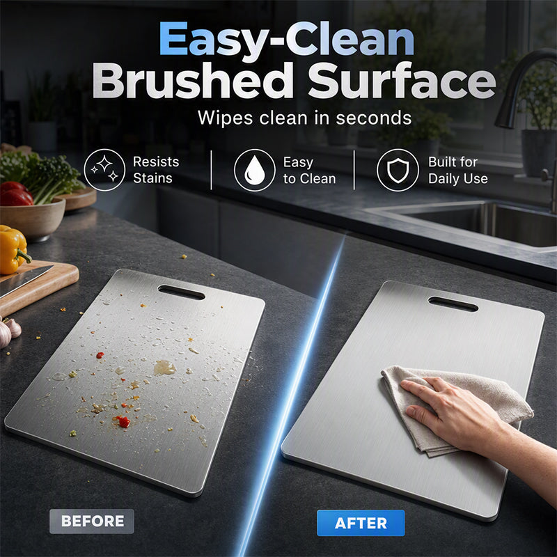 🔪🔥 49% OFF! Stainless Steel Double-Sided Cutting Board✨