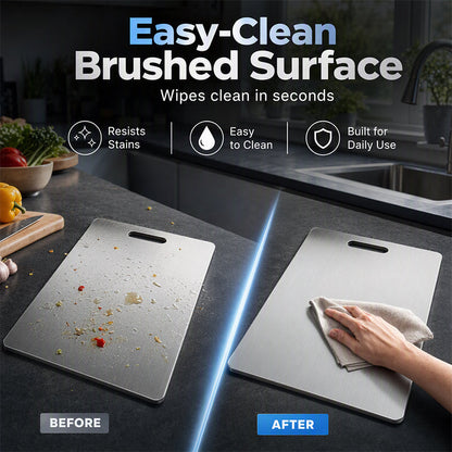 🔪🔥 49% OFF! Stainless Steel Double-Sided Cutting Board✨