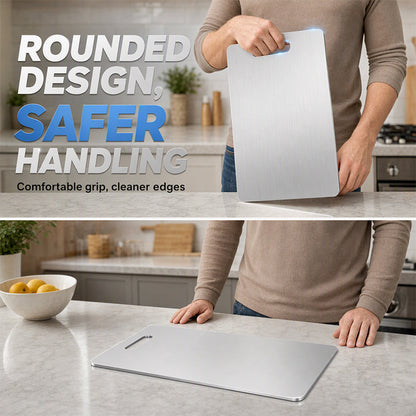 🔪🔥 49% OFF! Stainless Steel Double-Sided Cutting Board✨