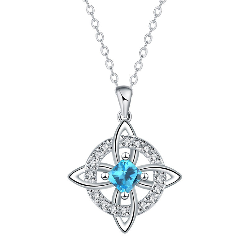☘️ Celtic Knot Birthstone Necklace – Elegant & Adjustable for Everyday & Special Occasions