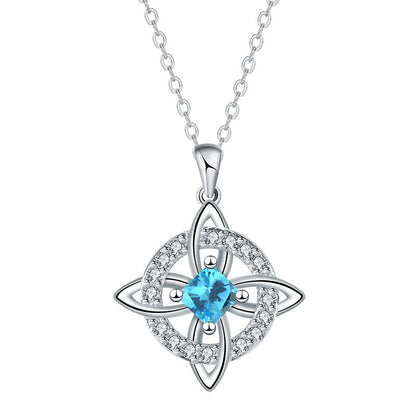 ☘️ Celtic Knot Birthstone Necklace – Elegant & Adjustable for Everyday & Special Occasions