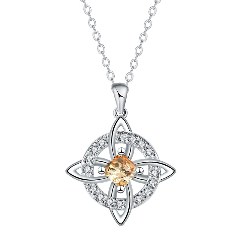 ☘️ Celtic Knot Birthstone Necklace – Elegant & Adjustable for Everyday & Special Occasions