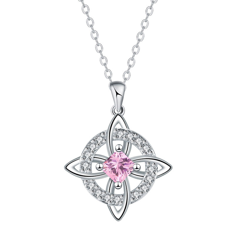 ☘️ Celtic Knot Birthstone Necklace – Elegant & Adjustable for Everyday & Special Occasions
