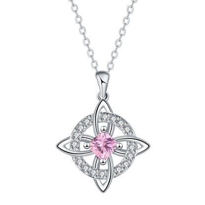 ☘️ Celtic Knot Birthstone Necklace – Elegant & Adjustable for Everyday & Special Occasions