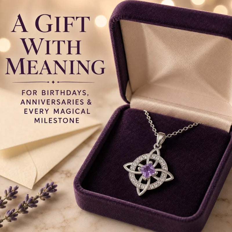 ☘️ Celtic Knot Birthstone Necklace – Elegant & Adjustable for Everyday & Special Occasions