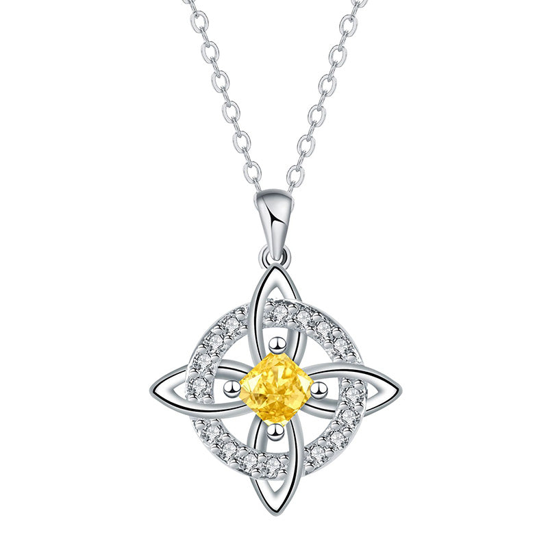 ☘️ Celtic Knot Birthstone Necklace – Elegant & Adjustable for Everyday & Special Occasions
