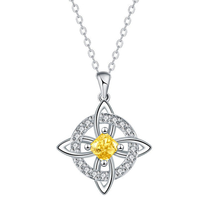 ☘️ Celtic Knot Birthstone Necklace – Elegant & Adjustable for Everyday & Special Occasions