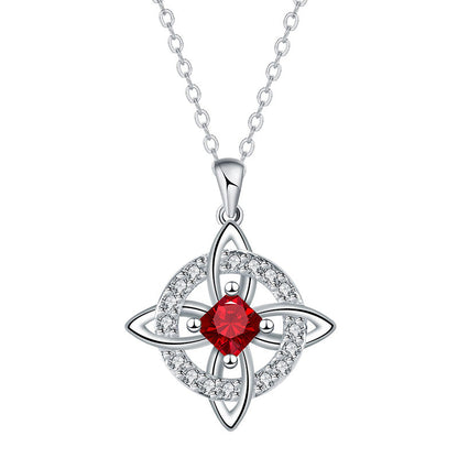☘️ Celtic Knot Birthstone Necklace – Elegant & Adjustable for Everyday & Special Occasions