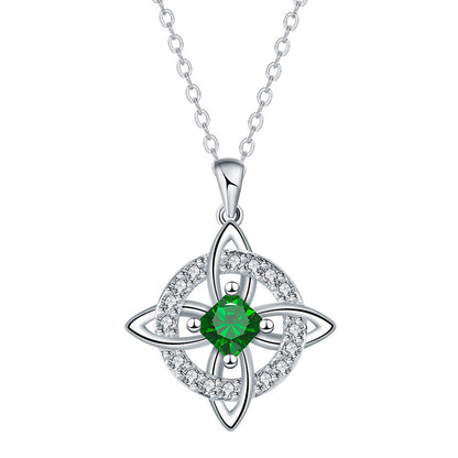 ☘️ Celtic Knot Birthstone Necklace – Elegant & Adjustable for Everyday & Special Occasions