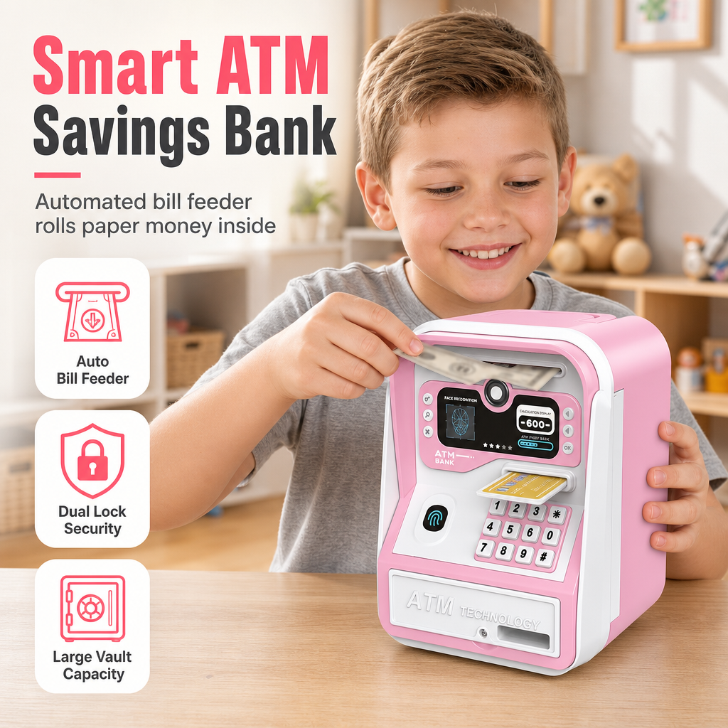 📢📢49% OFF !! ⏰Kids Electronic ATM Piggy Bank Toy