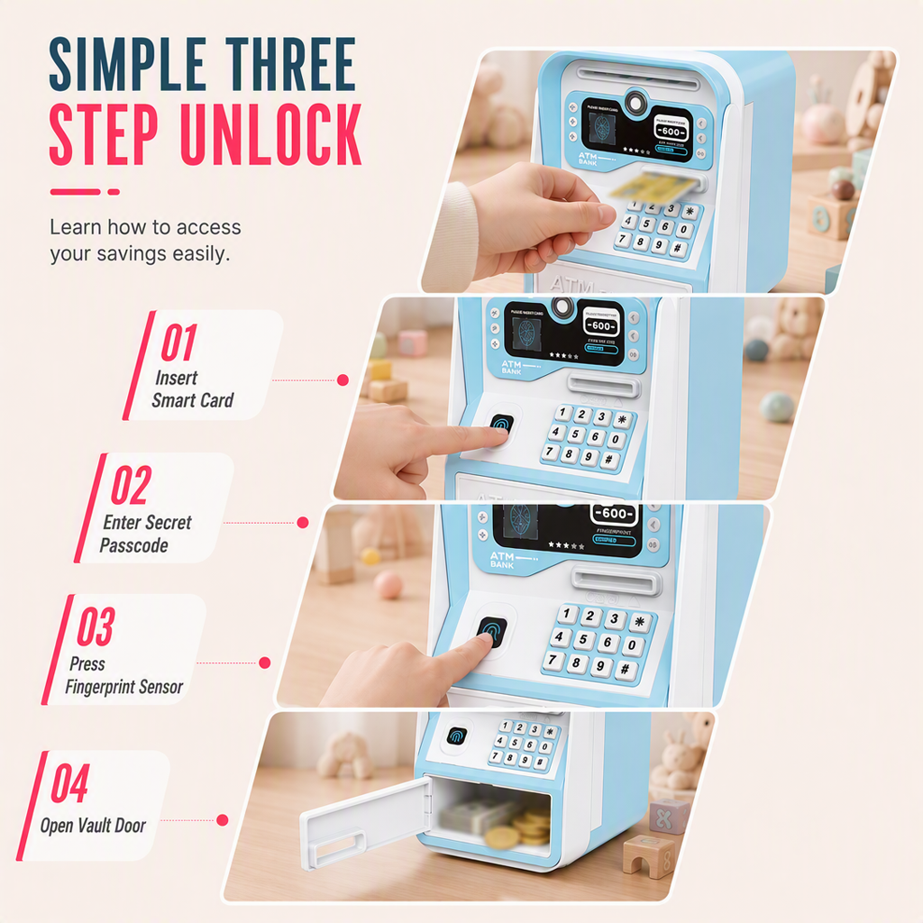 📢📢49% OFF !! ⏰Kids Electronic ATM Piggy Bank Toy