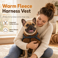 ⏳🔥LIMITED-TIME 49% OFF! ⏰Warm Winter Dog Coat with Reflective Strips and Harness for Small and Medium Dogs🐶❄️