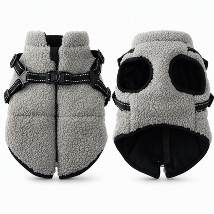 ⏳🔥LIMITED-TIME 49% OFF! ⏰Warm Winter Dog Coat with Reflective Strips and Harness for Small and Medium Dogs🐶❄️
