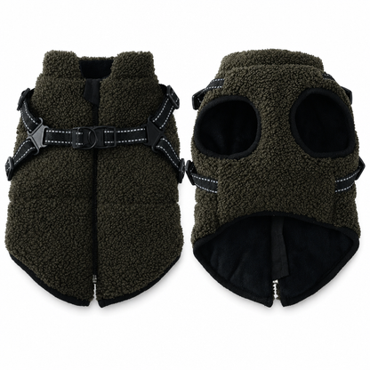 ⏳🔥LIMITED-TIME 49% OFF! ⏰Warm Winter Dog Coat with Reflective Strips and Harness for Small and Medium Dogs🐶❄️