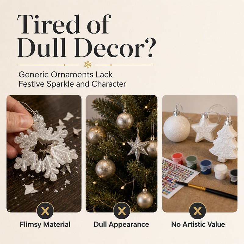 🔥LAST DAY! 49% OFF✨ | Just £9.99 only🔥Christmas DIY Painting Hanging Ornaments Set