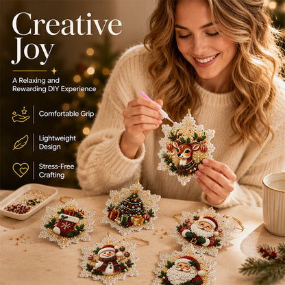 🔥LAST DAY! 49% OFF✨ | Just £9.99 only🔥Christmas DIY Painting Hanging Ornaments Set