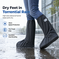 🏆LAST DAY 49% OFF☔Waterproof High-Top Silicone Rain Shoe Covers
