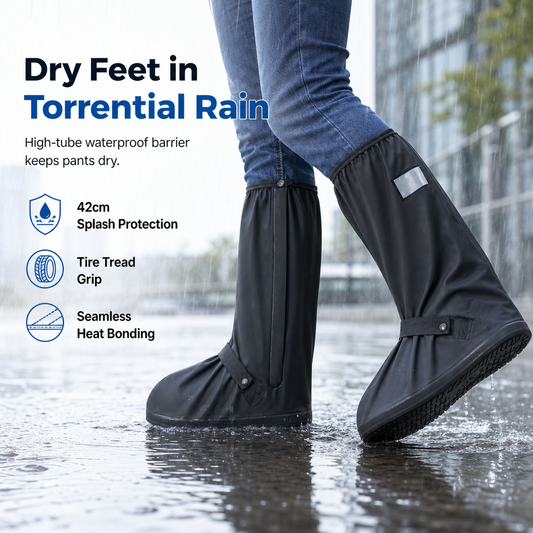 🏆LAST DAY 49% OFF☔Waterproof High-Top Silicone Rain Shoe Covers
